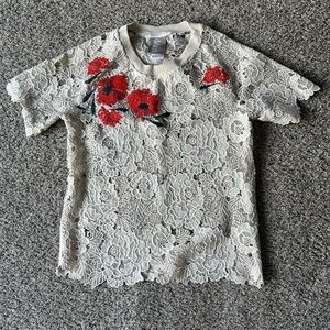 Anthropologie - Dolan Left Collection - Lace Embroidered Top